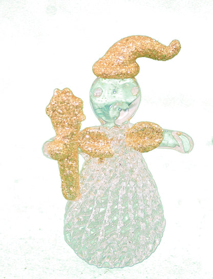 Spunglass Ornament - Gold Reindeer