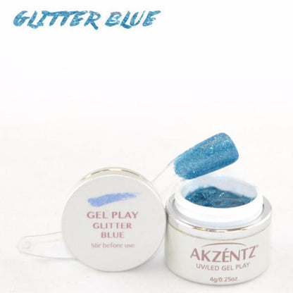 Akzentz Gel Play - Glitter Blue