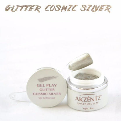 Akzentz Gel Play - Glitter Cosmic Silver