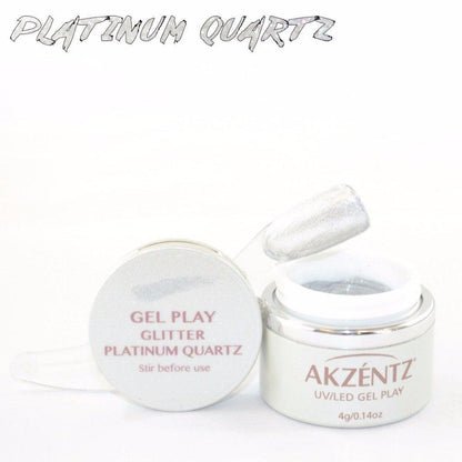 Akzentz Gel Play - Glitter Platinum Quartz