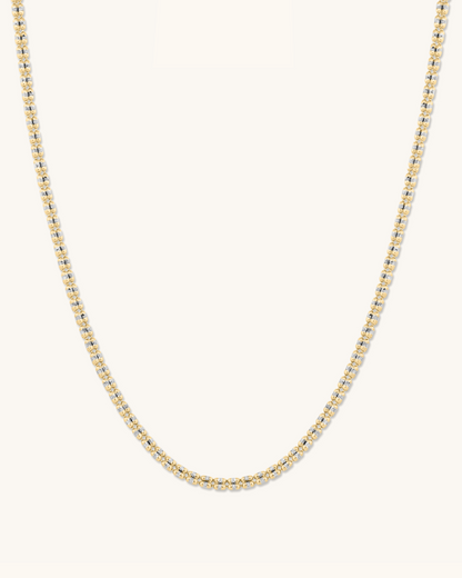 14K 2.7mm Two-Tone Fancy Ice Chain