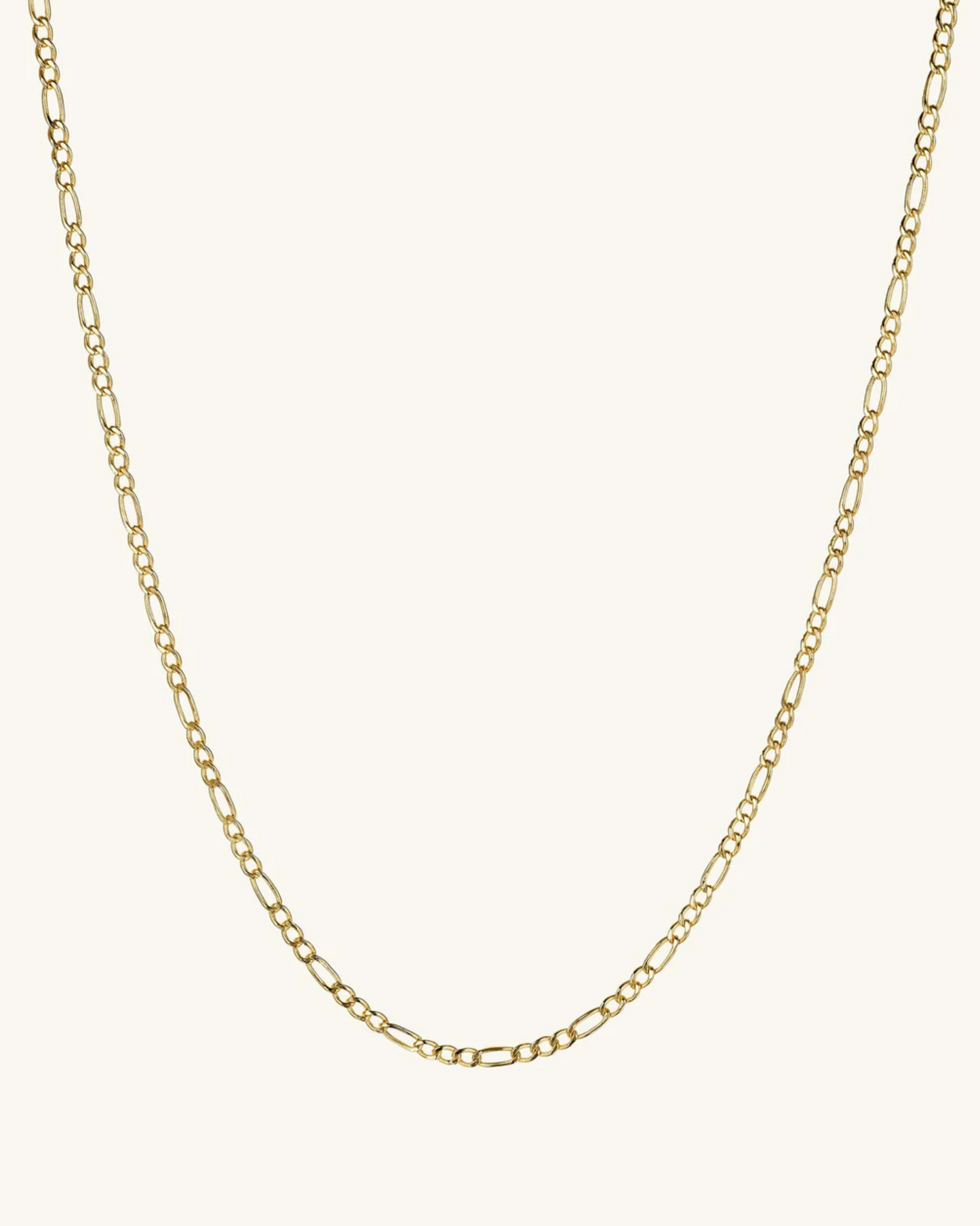14K Gold 1.3mm Figaro Chain