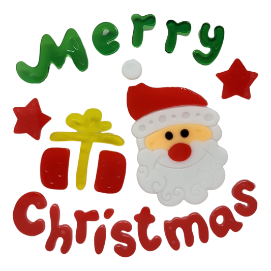 Window Gel Clings - Santa - Merry Christmas