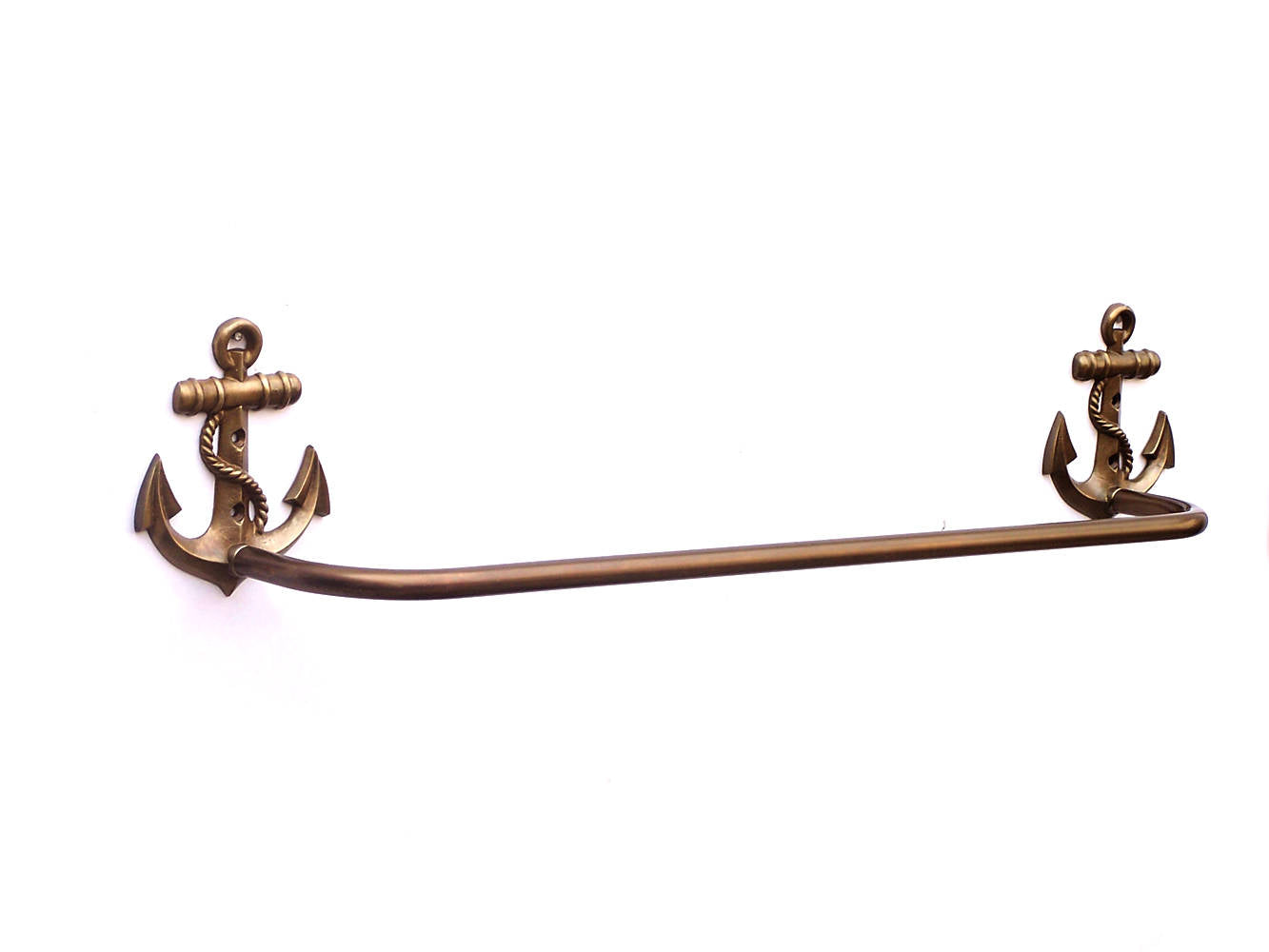 Antique Brass Anchor Bath Towel Holder 28""