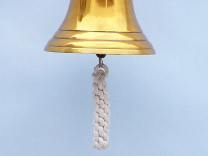 Brass Plated Hanging Anchor Bell 10"