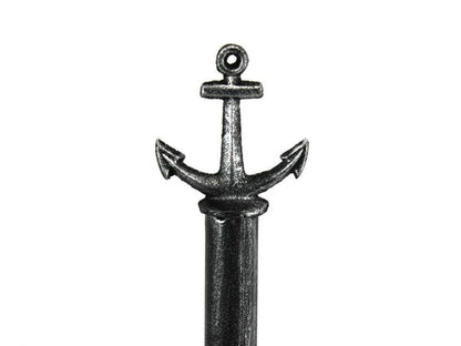 Antique Silver Cast Iron Anchor Extra Toilet Paper Stand 16"