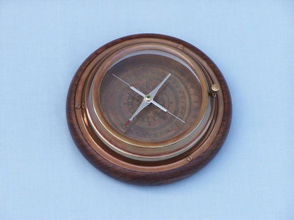 Antique Brass Directional Desktop Compass 6""