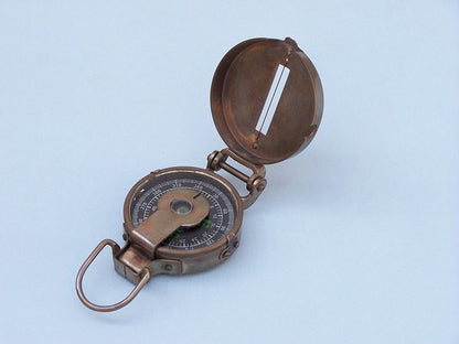 Antique Brass Military Compass 4""