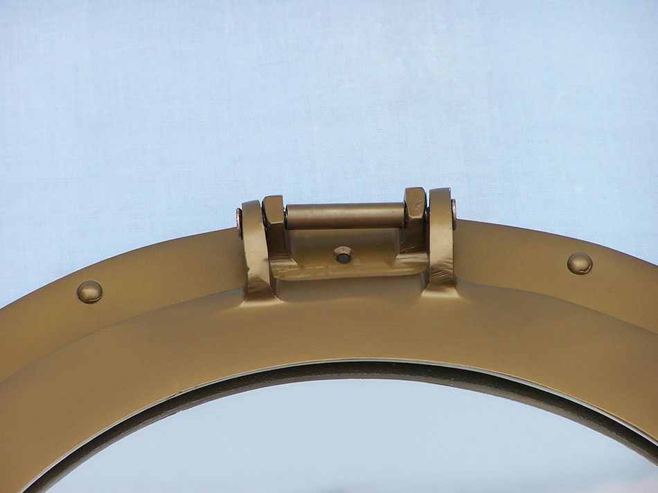 Antique Brass Decorative Ship Porthole Mirror 20""
