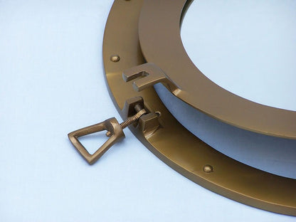 Antique Brass Decorative Ship Porthole Mirror 20""
