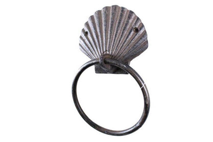 Cast Iron Seashell Towel Holder 8.5""