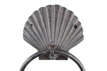 Cast Iron Seashell Towel Holder 8.5""