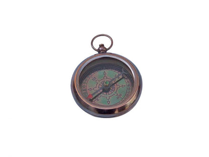 Antique Copper RMS Titanic White Star Lines Pocket Compass 3""