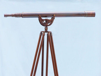 Floor Standing Antique Copper Anchormaster Telescope 65""