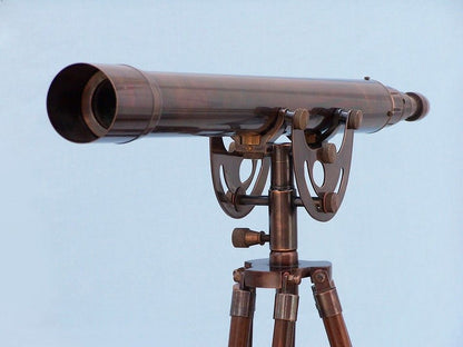 Floor Standing Antique Copper Anchormaster Telescope 65""