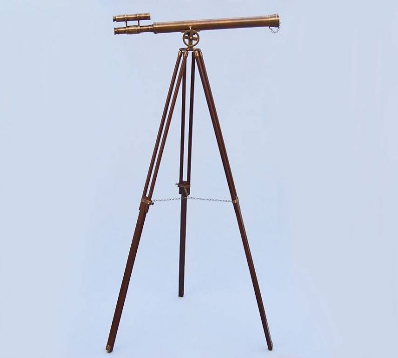 Floor Standing Antique Brass Griffith Astro Telescope 64""