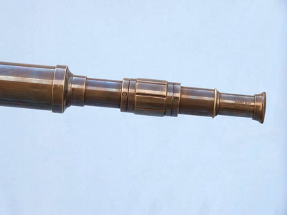 Floor Standing Antique Brass Galileo Telescope 65""