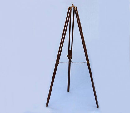 Floor Standing Antique Brass With Leather Griffith Astro Telescope 64""