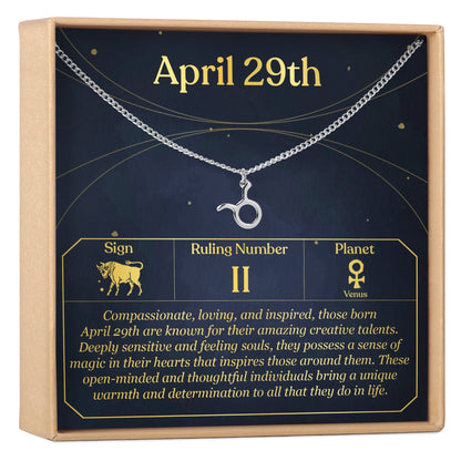 April 29th Taurus Necklace