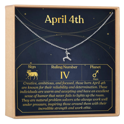 April 4th Aries Necklace