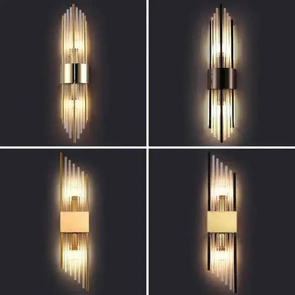 Modern LED Crystal Wall Sconce - Luxury K9 Crystal Indoor Wall Lamp for Bedroom & Hallway