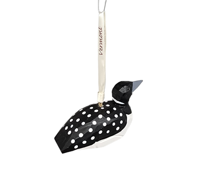 Handcarved Wood Ornament - Spotted Loon
