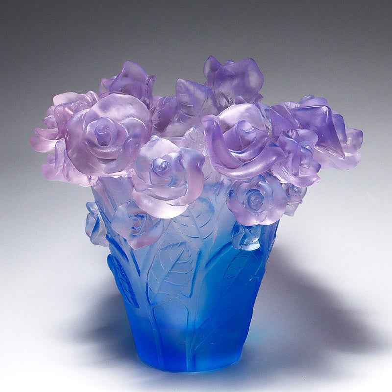 Light-luxury Rose Vase For Living Roomsartistic Floral Arrangement Decor