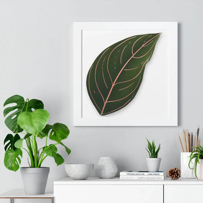 Aglaonema Rotundum Framed Print – Botanical Wall Art
