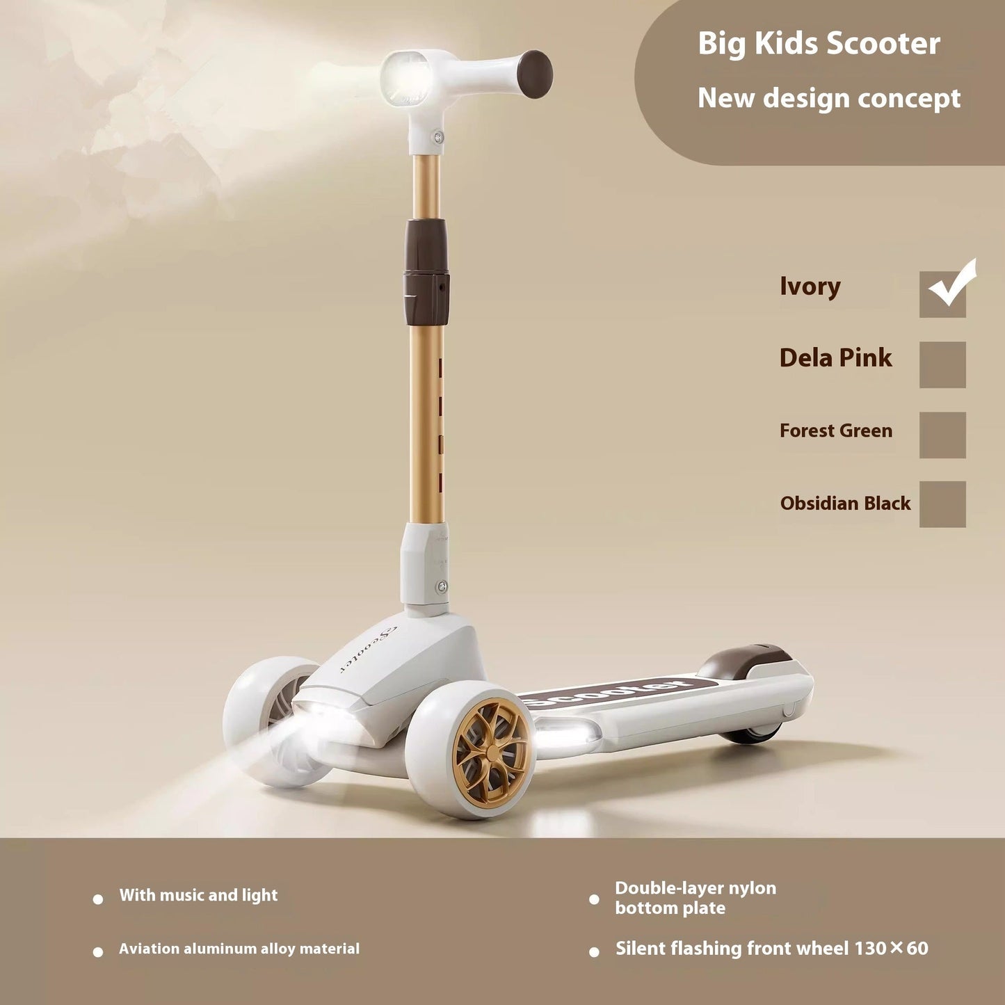 Foldable Scooter Music And Lighting