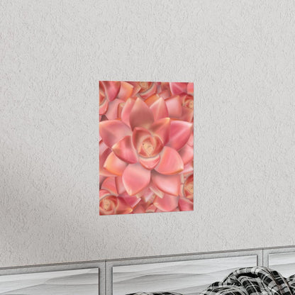 Graptosedum California Sunset Succulent Pattern Botanical Print – Unframed Wall Art