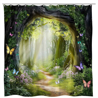 Shower Curtain Digital Printing Bathroom Waterproof Mildew-proof Partition Curtain