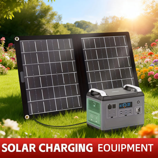 30W Portable Solar Charger with Solar Panel & USB- Charging - 2-in-1 Folding Panel, Compatible for Smartphones/Tablets/Action Cameras, Compact & Lightweight for Outdoor, Camping, Travel, RV, - Charging Station
