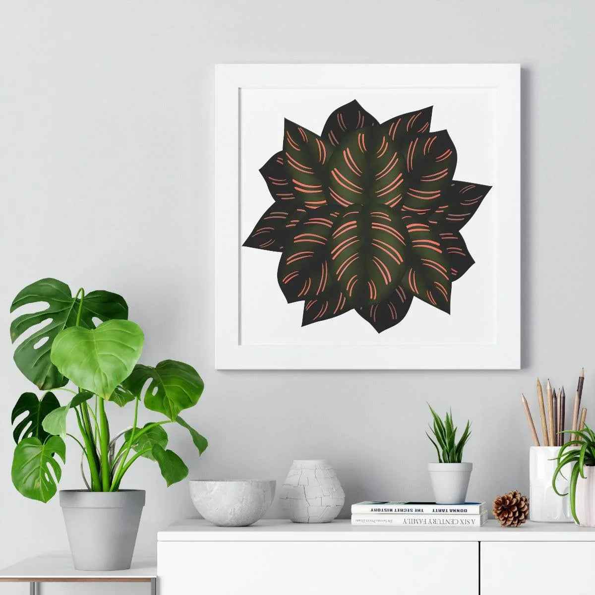 Calathea Pinstripe Framed Print – Botanical Wall Art