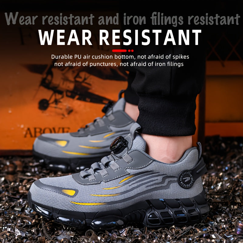 Buttoned Anti-Crush, Anti-Puncture, Comfortable, Breathable And Protective Safety Shoes