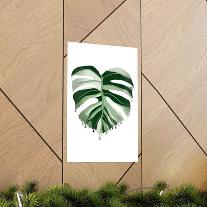 Melting Monstera Albo Botanical Print – Unframed Wall Art
