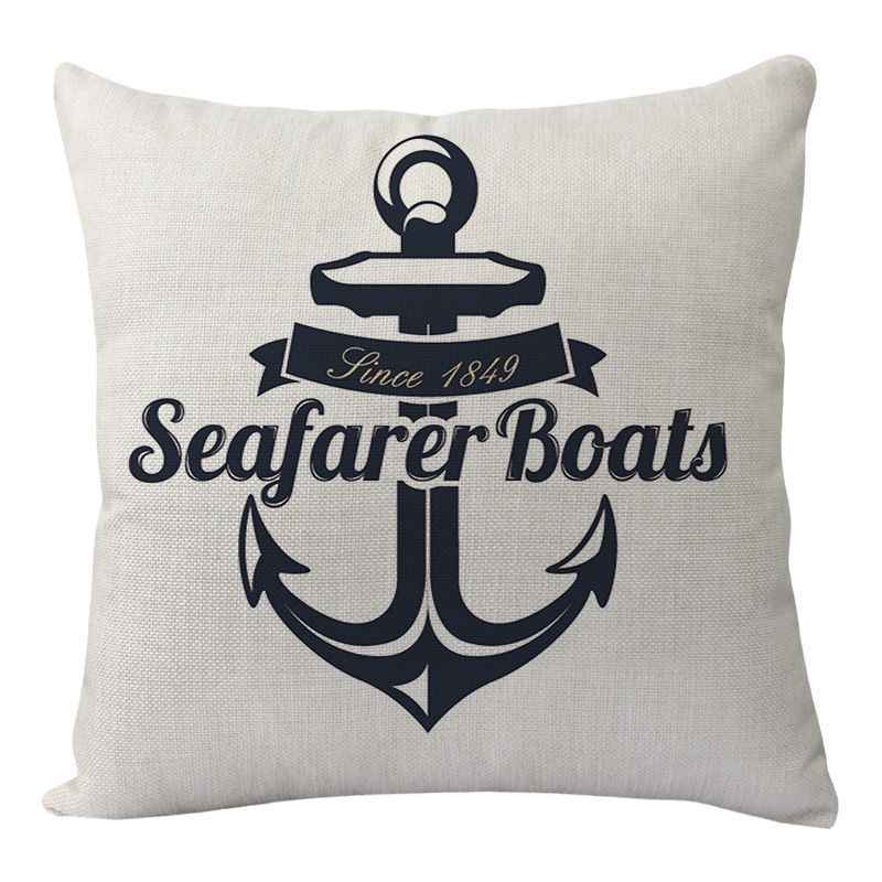 New Lighthouse Anchor Digital Printing Linen Pillowcase