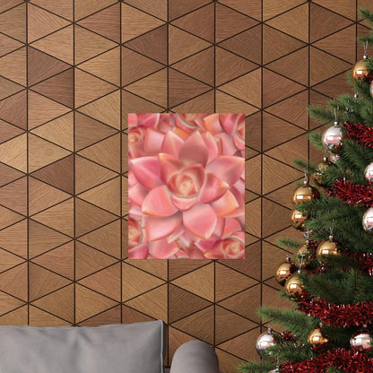 Graptosedum California Sunset Succulent Pattern Botanical Print – Unframed Wall Art