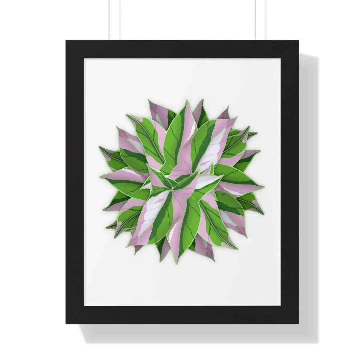 Syngonium Tricolor Pattern Framed Print – Botanical Wall Art