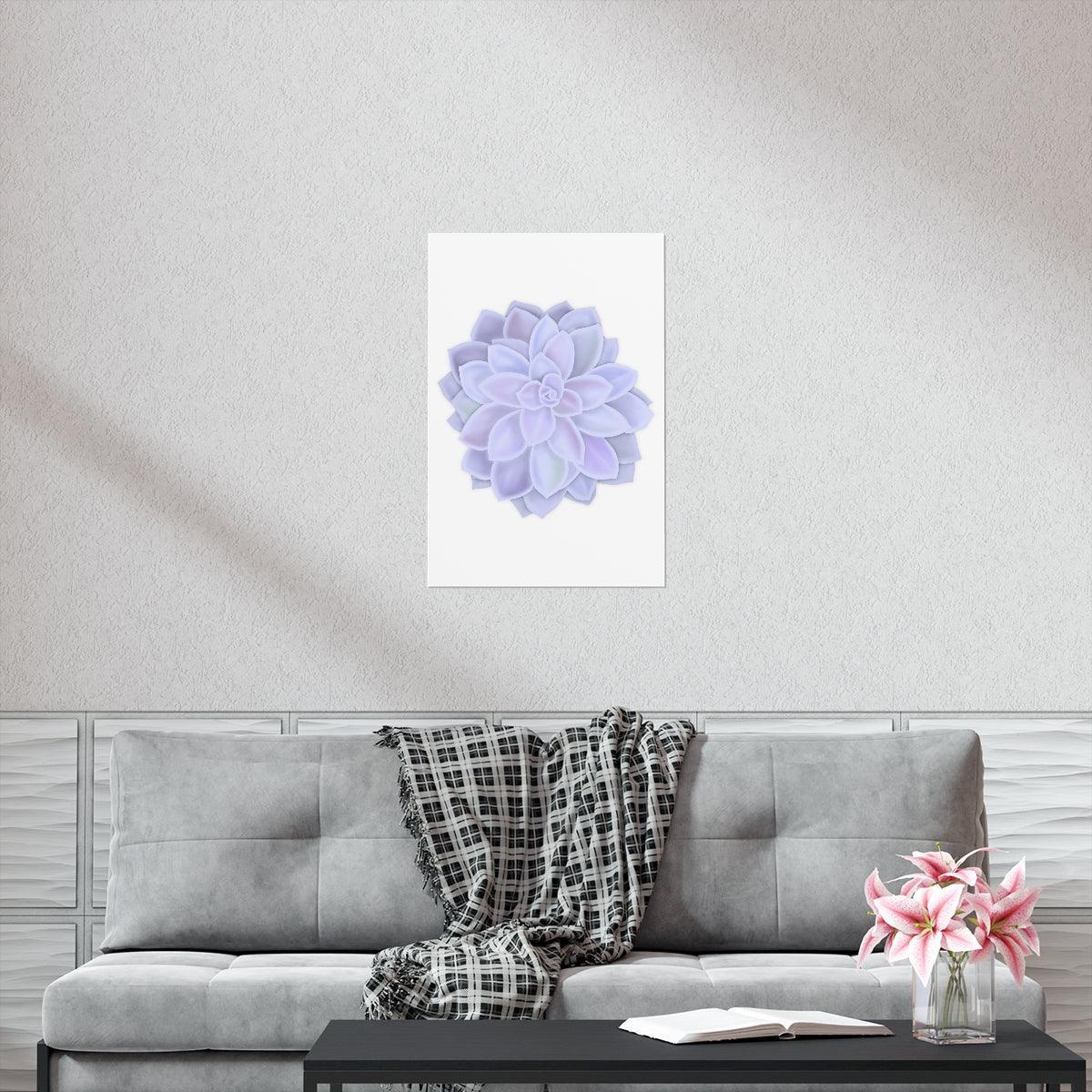 Graptopetalum Murasaki Succulent Botanical Print – Unframed Wall Art