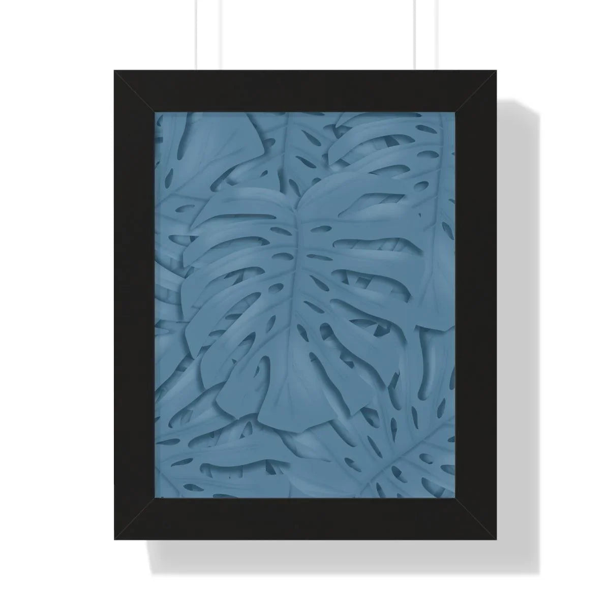 Cerulean Monstera Framed Print – Botanical Wall Art