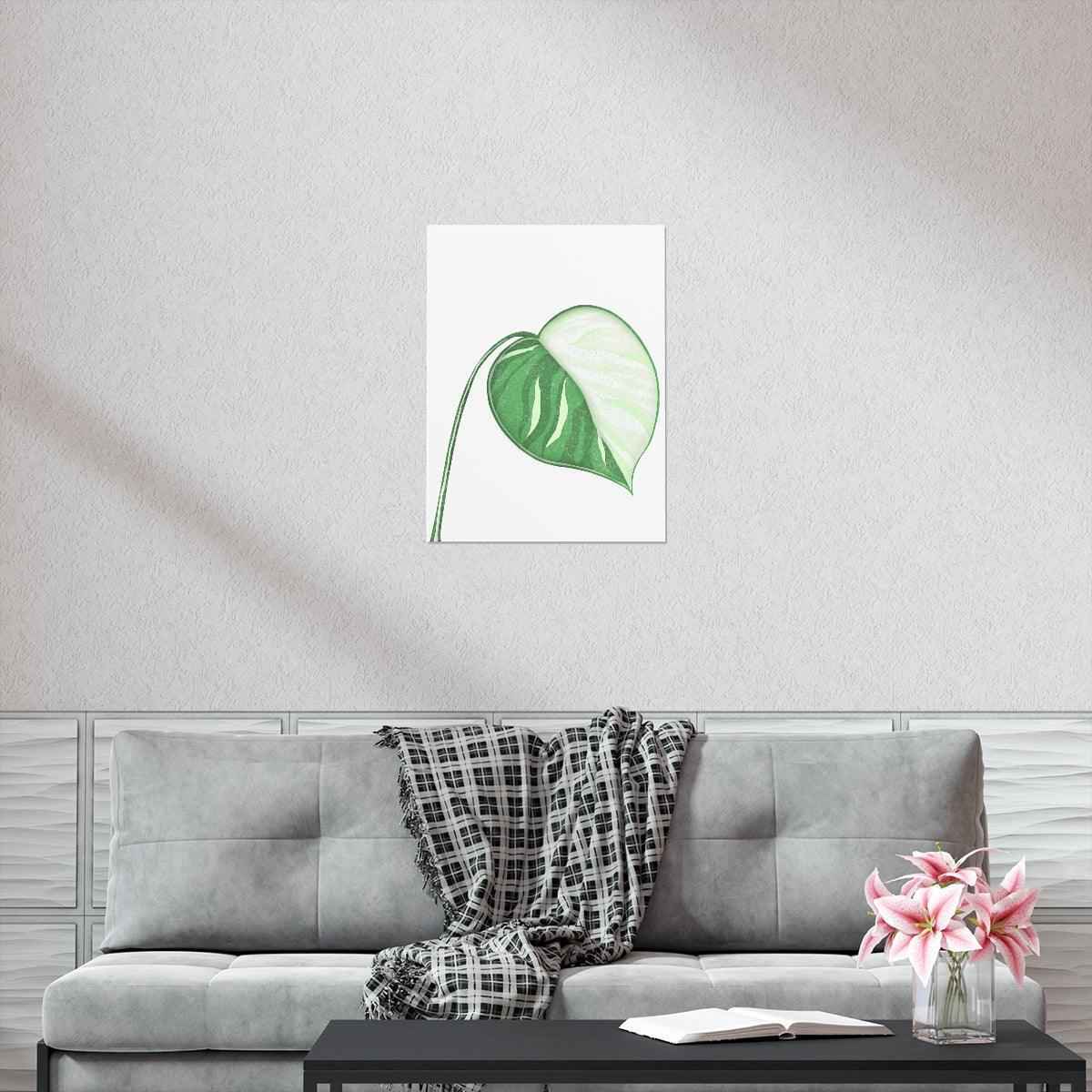 Monstera Albo Botanical Print – Unframed Wall Art
