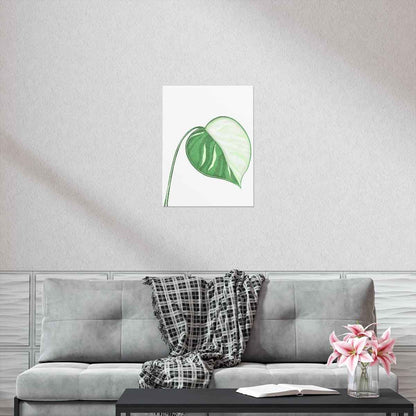 Monstera Albo Botanical Print – Unframed Wall Art