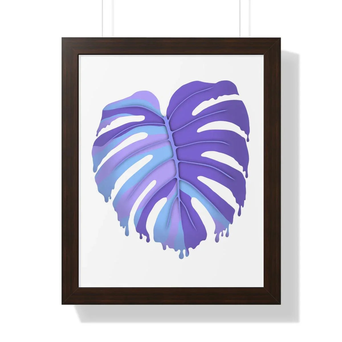 Purple Melting Monstera Framed Print – Botanical Wall Art