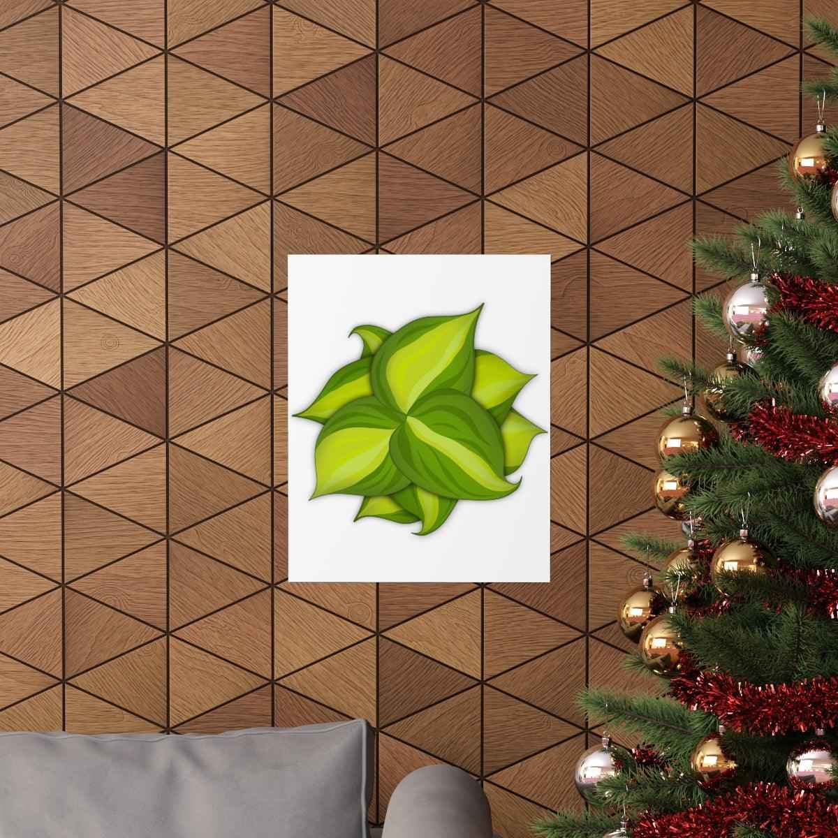 Philodendron Brasil Botanical Print – Unframed Wall Art
