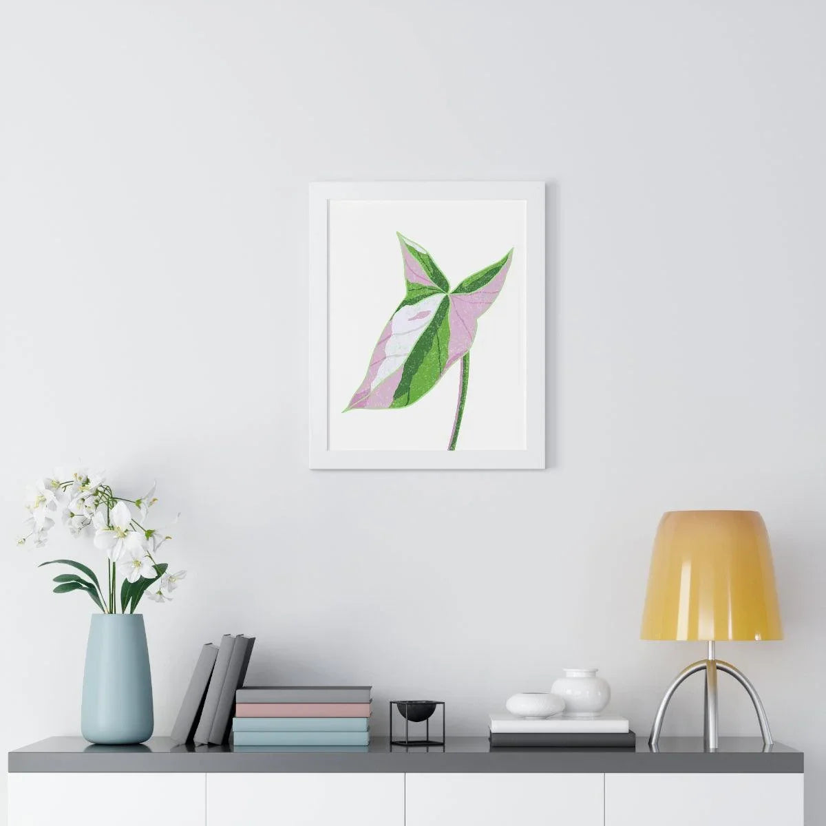 Syngonium Tricolor Framed Print – Botanical Wall Art