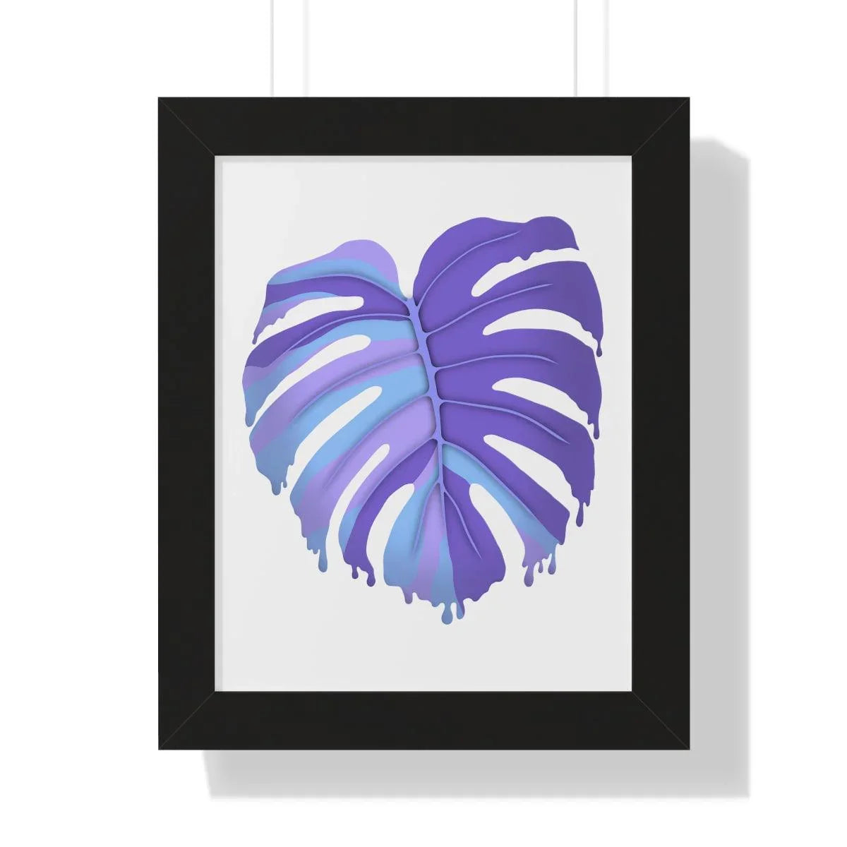 Purple Melting Monstera Framed Print – Botanical Wall Art