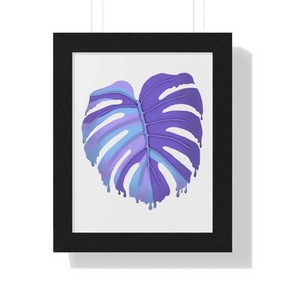 Purple Melting Monstera Framed Print – Botanical Wall Art