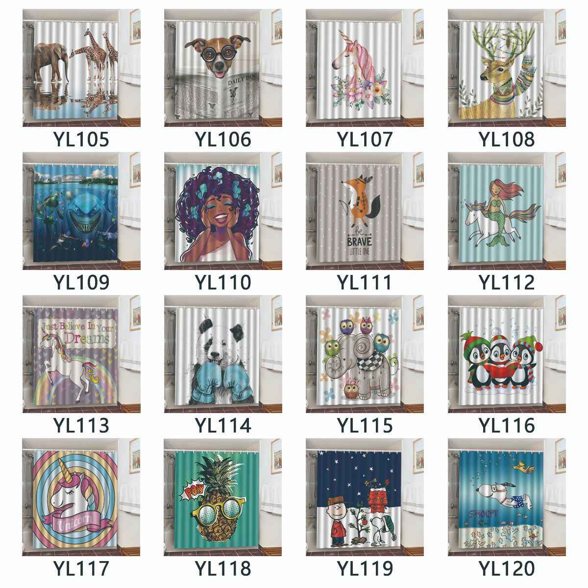 Decorative Shower Curtain For Sanitary Partition