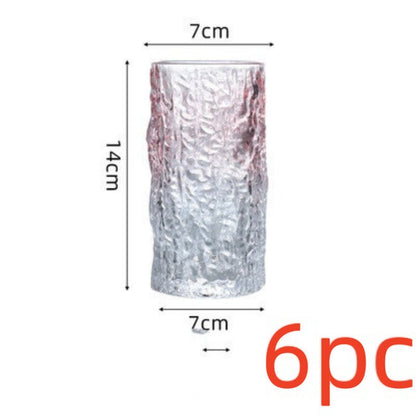 Gradient Color Wine Glass Tree Pattern Cup Glass Water Cup Tea Cup