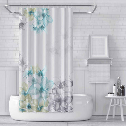Digital Printing Shower Curtain Cloth Green Plants